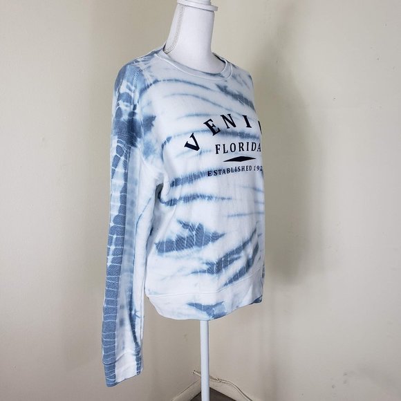 Vineyard Crew 'Venice Florida' Tie Dye Sweatshirt Grey/White Size Small - Picture 3 of 11